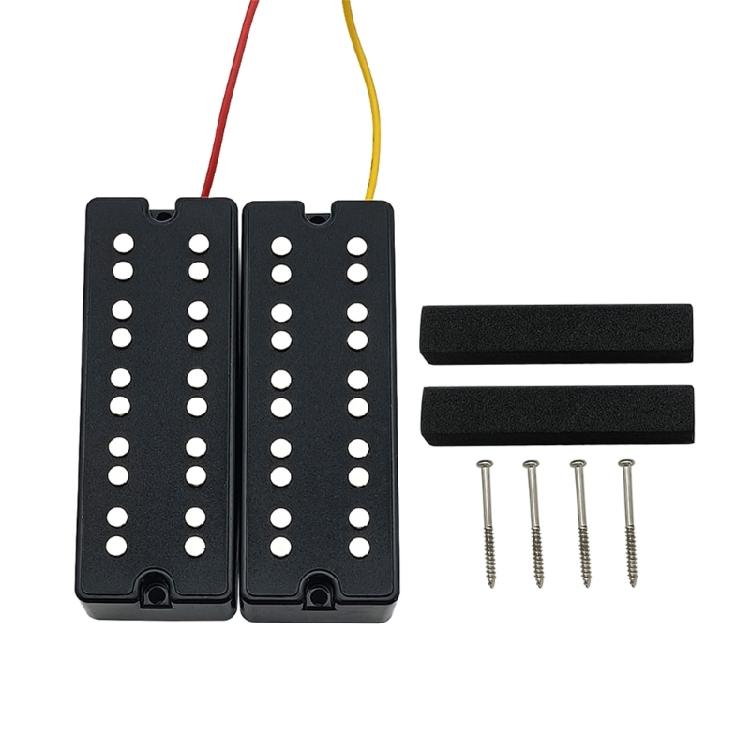 Double Bass Pickup Set 5 String Electric Bass Pickup Set Ceramic Magnet For Rich Tone and Hums Cancelling Performances