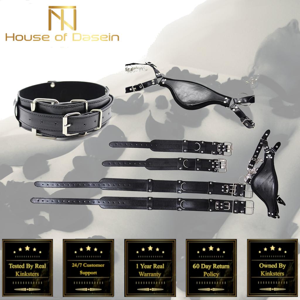 Black Leg Thigh Neck  Restraints Kit Fetish  Spreader Bar Spreader Bars