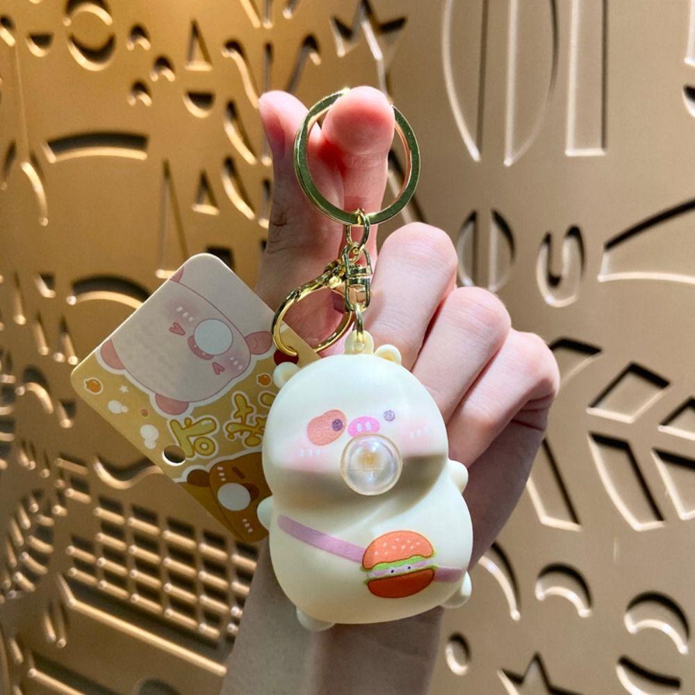 Chaveiro Brinquedo de apertar de crescimento lento Animal Brinquedo de recuperação lenta Capivara Sílica Gel Chaveiro Bolsa Pendurada