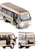 1/32 TOYOTA Coaster EX Toy Car Model Coach Lexury Bus MPV Diecast Miniature Van for Children Pull Back Collection Gift Boy Kid