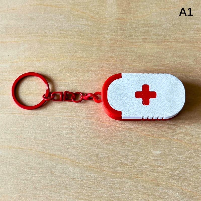 Mini Sliding Pill Box Keychain Medication Organizer Multiple Compartments Travel Pill Organizer Portable Pill Pod Tablet Case