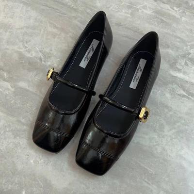 Single Shoes Female Summer Mary Jane Fashionable and Comfortable Women Shoes Gentle Flat Shoes Black Shoes