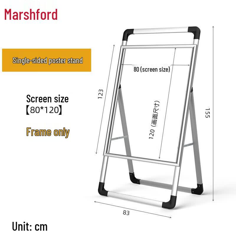 Portable Foldable A-Frame Poster Display Stand 80*120