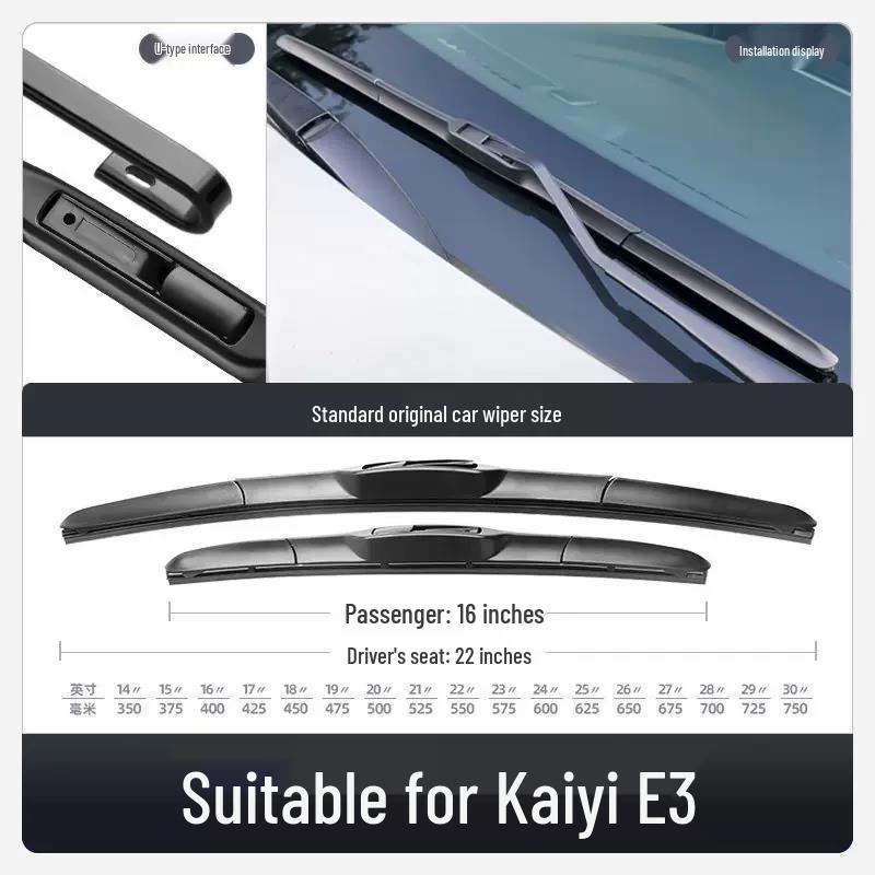 Frameless Wiper Blades for Wuling Electric Vehicle Truck - Special Rubber Strips Accessories