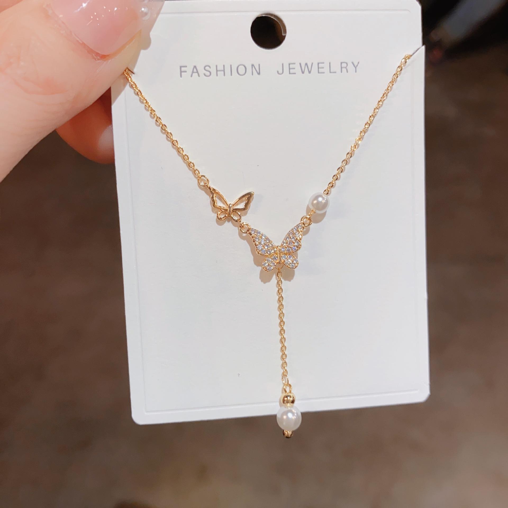 Female Niche Light Luxury Butterfly Necklace