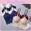 Top Cropped Bralette Floral de Renda Sem Costas Feminino com Conforto Acolchoado**