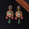 Vintage Court Style Rattle Earrings Medieval Ethnic Style Vintage Earrings Travel Vacation Peace Dove Earrings