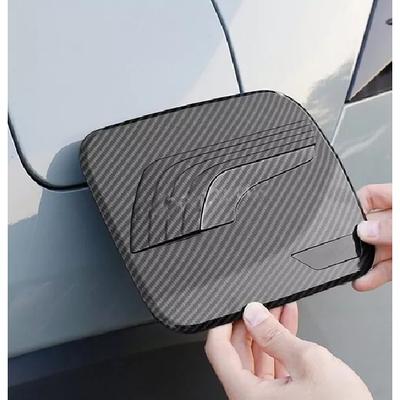 Carbon Fiber Car Fuel Tank Cap Gas Cover Trim Decor For Toyota RAV4 -2024