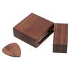 Guitar Pick Holder Wooden Special Lighter Shape Pick Case with Storage Bag for Music Lovers Guitarists