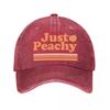 Just Peachy Pink Hat  New Vintage Washed Cotton Baseball Cap Parent Kids Sun Hats