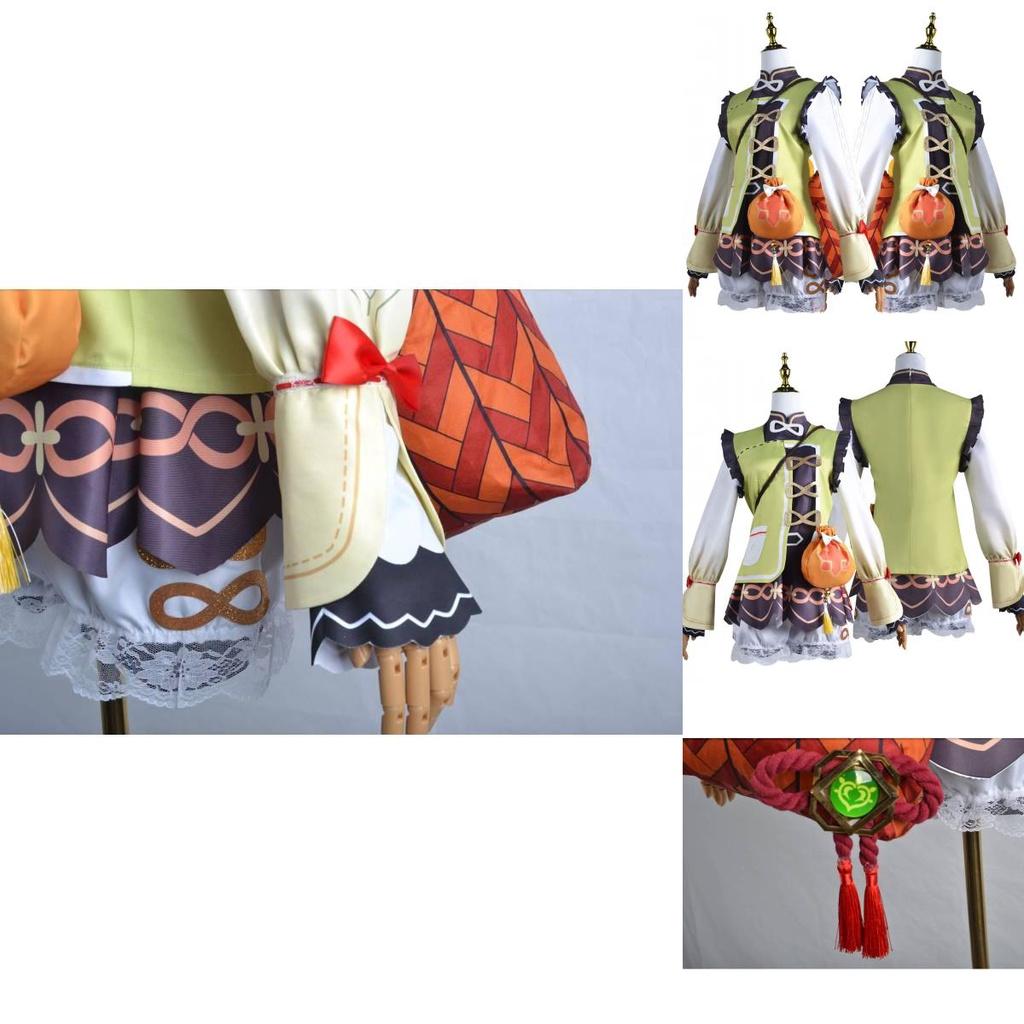 Genshin Impact Yaoyao Cosplay Costume Set Show Female Role Play Game Suit
