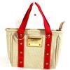 M40038 Antigua Cabas PM Tote Bag Hand Bag Canvas Beige/Red