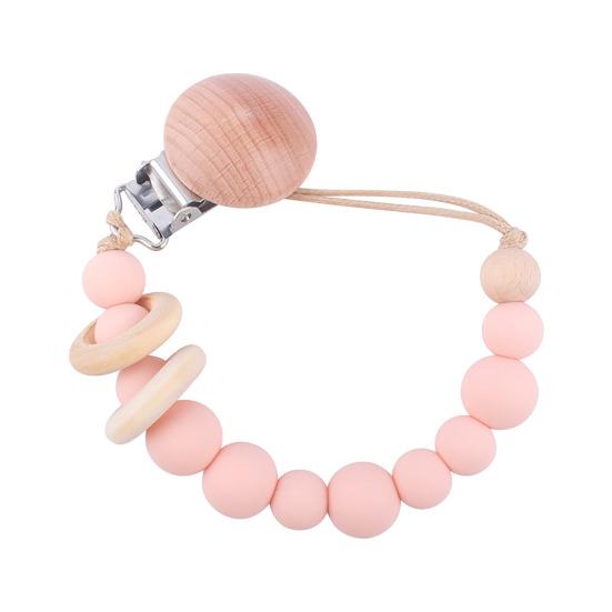 Smokkkjede No Sharp Edge Food Grade Silikon Baby Spedbarn Smokkklemme Kjede Teething Leke for daglig bruk