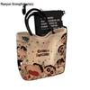 2025 Damen Cartoon Canvas Tragetasche - Schultertasche mit großer Kapazität für Pendler oder Schule