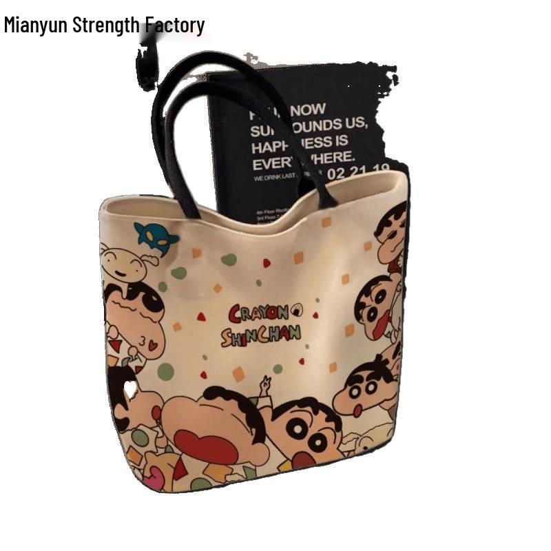 2025 Damen Cartoon Canvas Tragetasche - Schultertasche mit großer Kapazität für Pendler oder Schule