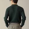 MANNERGRAM Classic Cable Long Sleeve Collared Knit Green