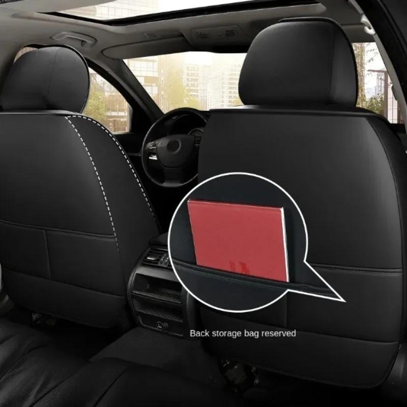 Universal All Seasons Leather Car Seat Covers Auto Interior Protectors Anti-Slip for Most Cars