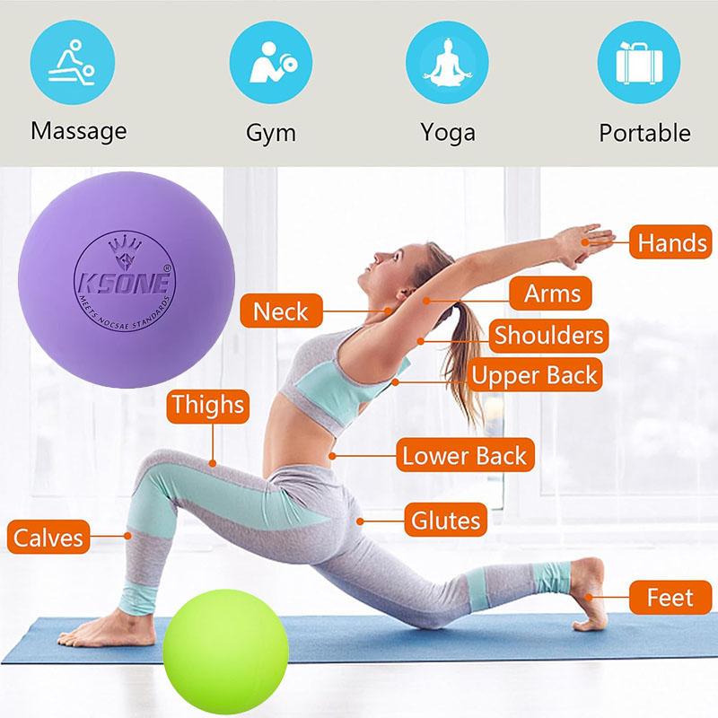 6,3 cm Tragbares Massagegerät Massage Lacrosse Bälle für Myofasziale Entspannung Triggerpunkt Muskelknoten Bein Nacken Arm Muskelentspannung