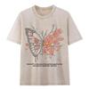 Unisex Retro Washed Cotton Short Sleeve T-shirt - Vintage Style, European & American Trend, Loose Five-Point Sleeve