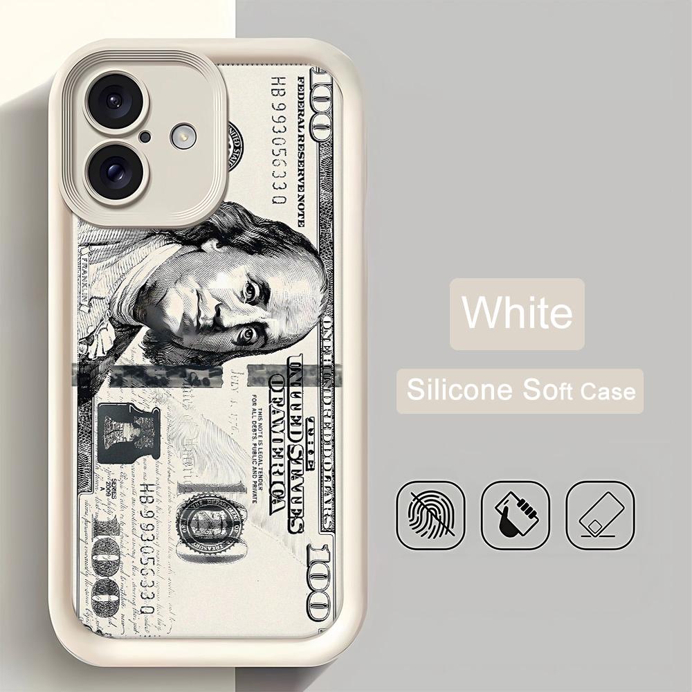 Black Dollars Full-Coverage Phone Case for Samsung Galaxy A56 A55 A36 A35 A26 A25 A15 5G A24 A23 A22 A52 A52S A71 A72 4G Cover