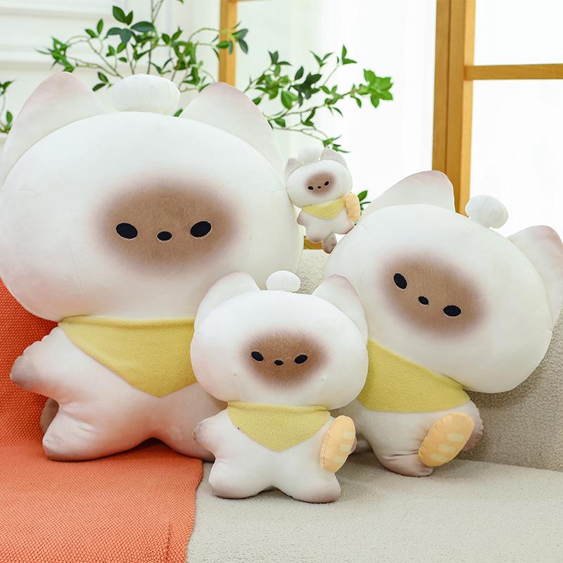 Popular Steamed Buns Cat Plush Toys Kitten Super Cute Girl Heart Toast Cat Doll