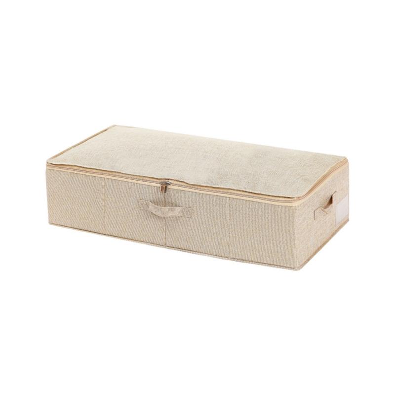 Underbed Storage Box Storage Bag Cotton and Linen Independently Washable Highly Breathable Foldable Bag for Cloth