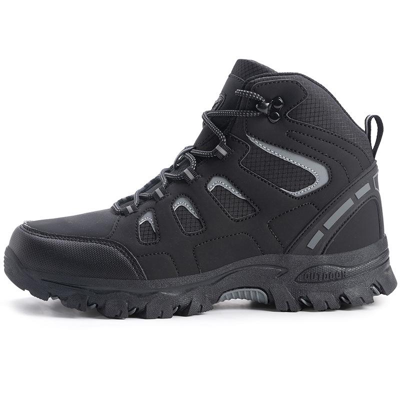 Foreign Trade Mountaineering Shoes Men's High-top Large Size Breathable Anti-splashing Non-slip Camping Shoes Women's Outdoor Mountaineering Shoes Men