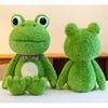 50-80cm Big Eyes Cute Frog Plush Toy Kawaii Bow Animal Green Cloth Doll for Children's Birthday Christmas Gift