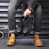 Fashion Fashion men's thick soled shoes Retro and high-quality genuine leather Casual business or partyDerby Luxury Adult Shoes New
