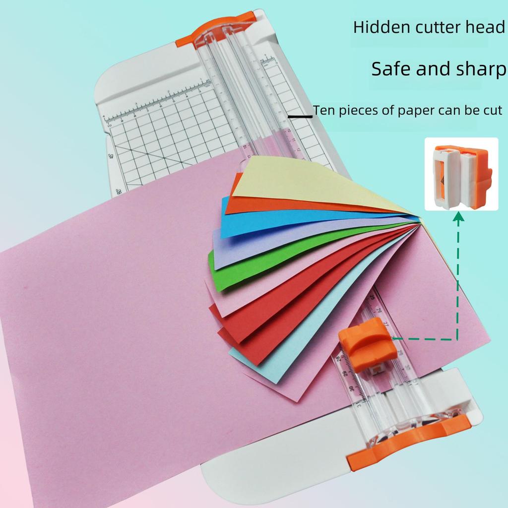 A4 Manual Paper Cutter - Safe for Hands, Office Use, Plastic Trimmer