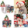 Santa Claus Elf Christmas Party Scene Decor Money Box With Construction Paper