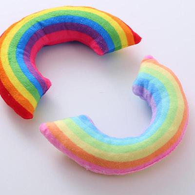 Rainbow Cat Mint Cat Toy Plush Cat Throw Pillow Interactive Pet Supplies Tooth Grinding And Tooth Cleaning Cat Toy With Catnip