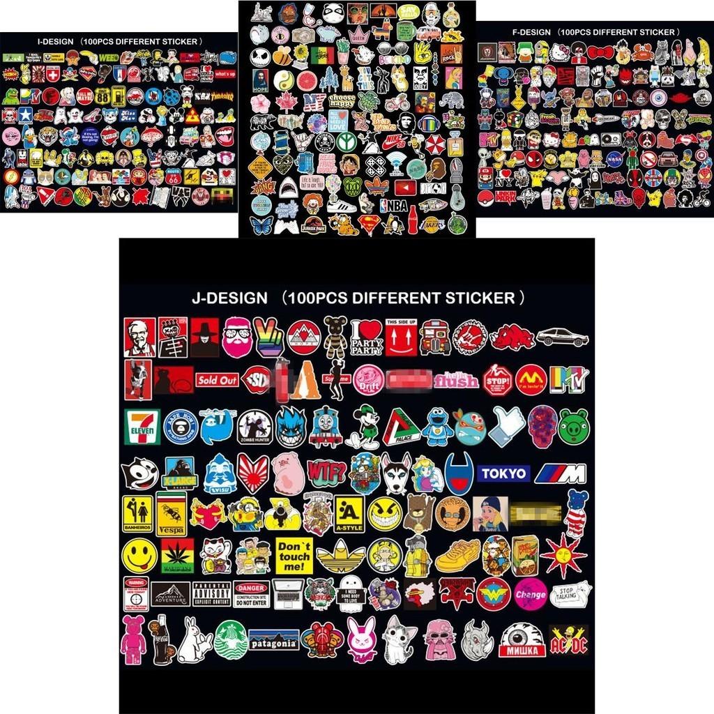 Super zábavných 100 kusů One Piece Mario samolepek na skateboardy a notebooky!