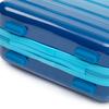 14"/20"/24"/28" 4-Piece PC Spinner Suitcase Set - Large Medium Small Sizes - Integrated Combination Lock & 14" Cosmetic Bag (Blue)