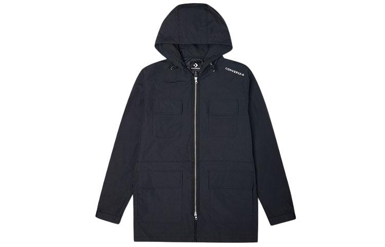 Converse Parka Coats Unisex Ink Black Hooded Moderate 10021133-A02 XS