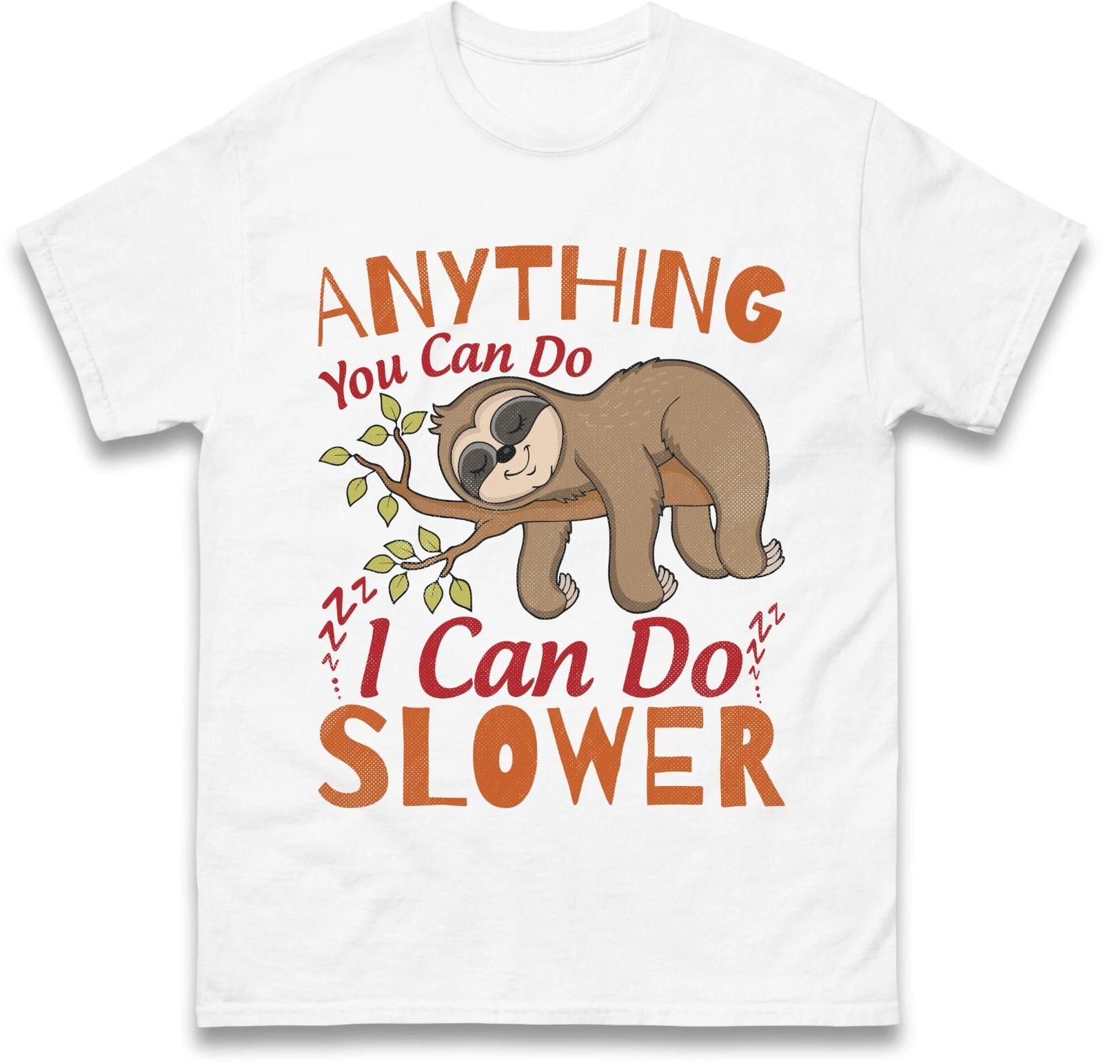 Sleepy Lazy Sloth Funny T Shirt M