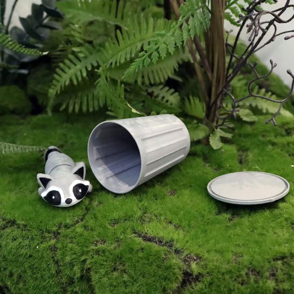 1 Pc 3D Printed Mischievous Raccoon Decorative Figurine, Movable Limbs, Suitable For Wedding, Graduation, Party, Gifts