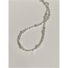 Women's Korean Design Broken Silver Pearl Necklace - Versatile, Simple, Fashionable Choker with Personality