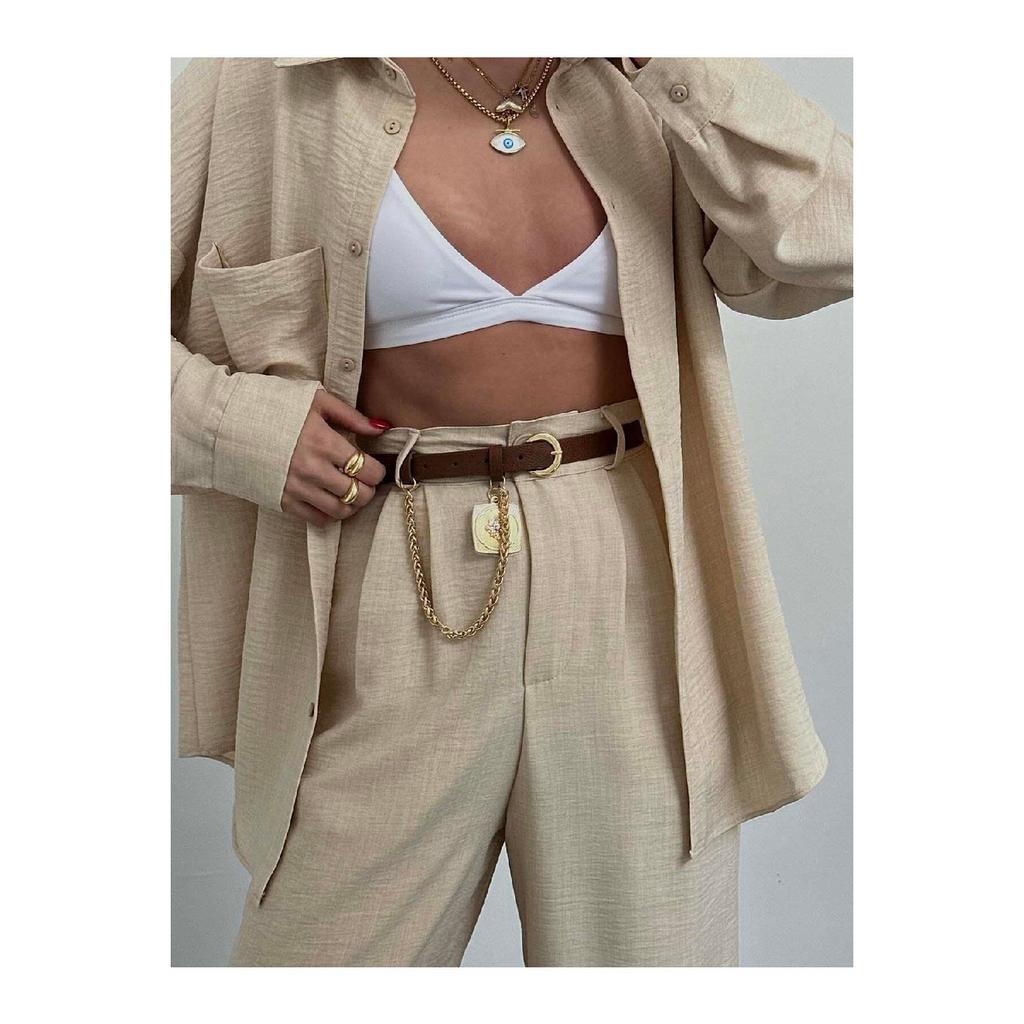 King Chain Medallion Curea pentru pantaloni pentru femei, centură pentru jachetă, centură pentru rochie, centură pentru cămașă