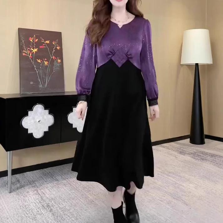 

2025 Spring High-End Silk-Like Loose Plus Size Slimming Dress for Women 3XL 160-180 jin