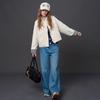 Women's Loose Fit Fleece-Lined Short Jacket