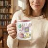 Taza de Cerámica Apta para Lavavajillas, con Diseño de Patrón de Tejido 3D, Gran Capacidad, Práctica para Microondas, Taza de Café Duradera, Taza de Té, para Amantes de las Manualidades