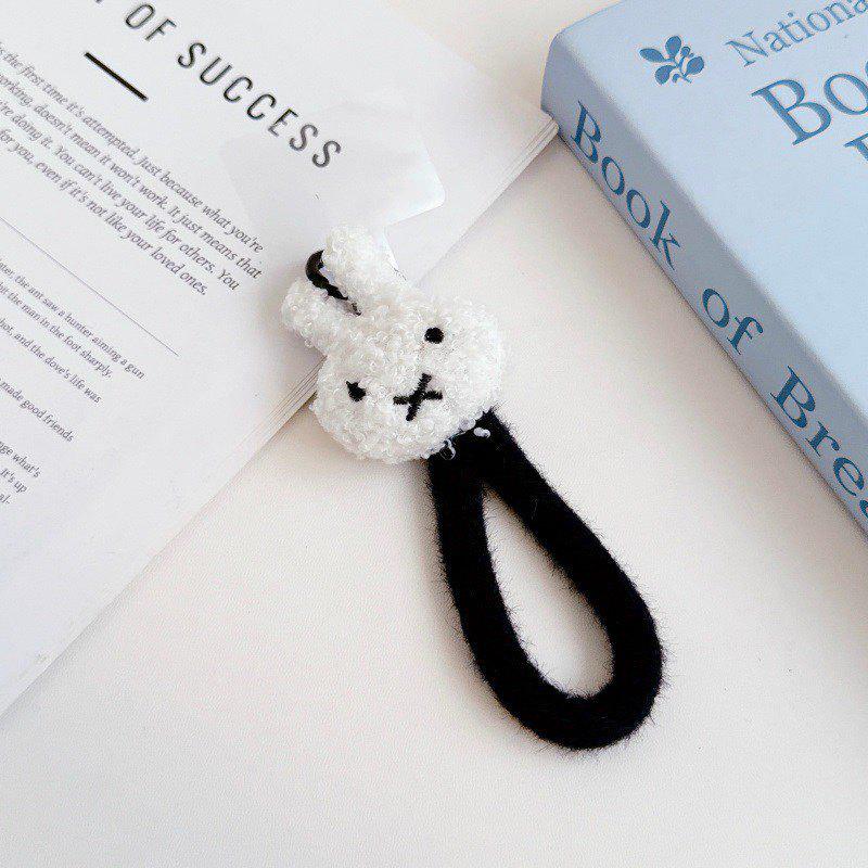 Miffy Rabbit Plush Phone Case Lanyard: Handheld Anti-lost Wrist Strap Keychain Pendant.