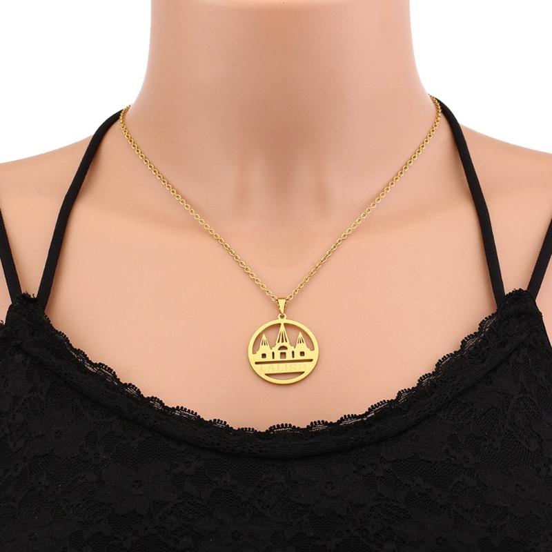 Stylish Neckchains Ethnic Yazdi Lalish Temple Pendant Necklace Unisex  Collarbone Chain Accessory Neck Jewelry Ornament