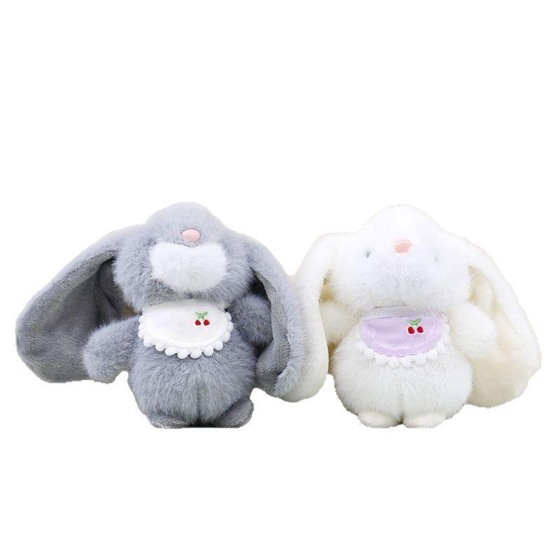 Cute Bib Bunny Keychain Cartoon Girl Backpack Decorative Pendant Gift Dolls