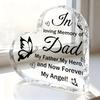 2D Flat, 1pc 1pcs Heart-Shaped Acrylic Memorial Ornament Suitable for Father's Day Gifts, In Of, Tabletop Remembrance Gift for Gravesite Or, Irregular