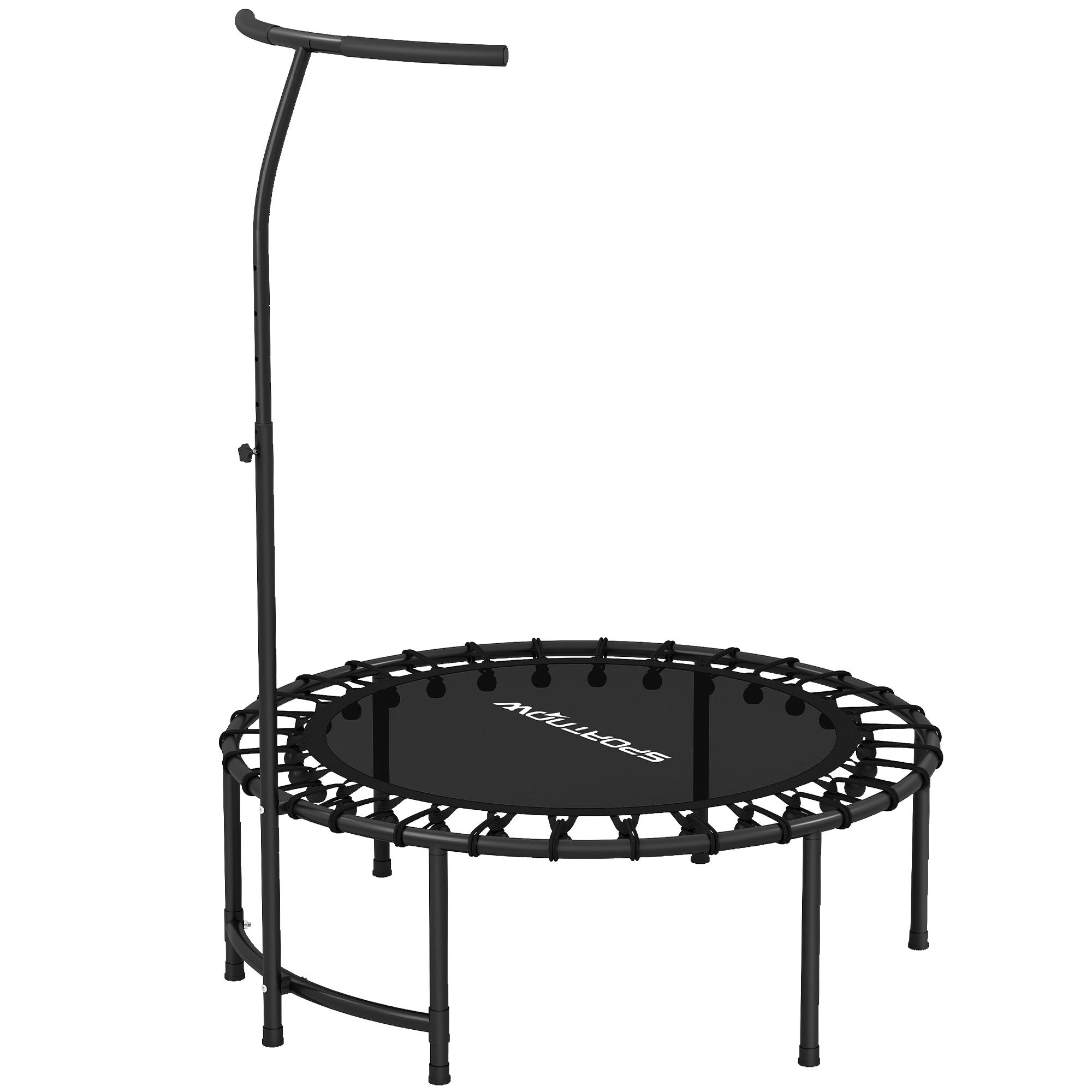 Trampoline Rebondisseur Poignée Réglable 5 Niveaux Trampoline d'Entraînement Noir