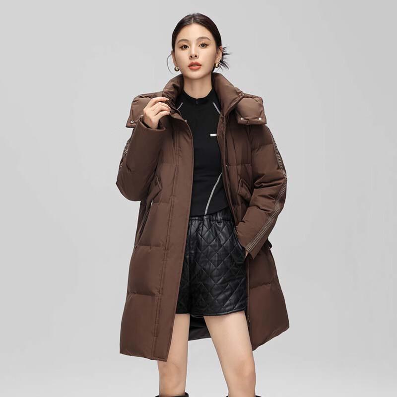 XueZhongFei Women's Mid-Length Thick Warm Down Jacket X40146152F