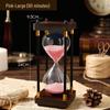 Engravable Creative Wooden Hourglass Timer (30/60 Min) - Decorative Ornament and Perfect Gift for Home or Office.