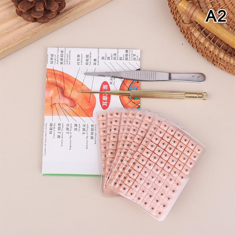 Ear Seeds Bianstone Ear Acupuncture Massage Auricular Sticker Kit Therapy Needle Patch Seeds Sticker Auriculotherapy Kit